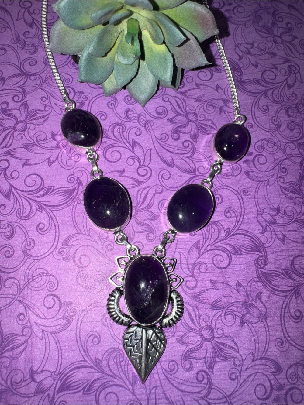 Silver Amethyst Necklace